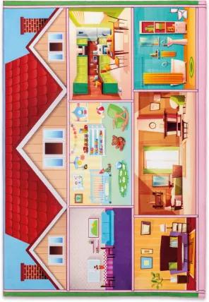 Covor pentru copii din PE  Soft Play House Multicolour, 100 x 150 cm