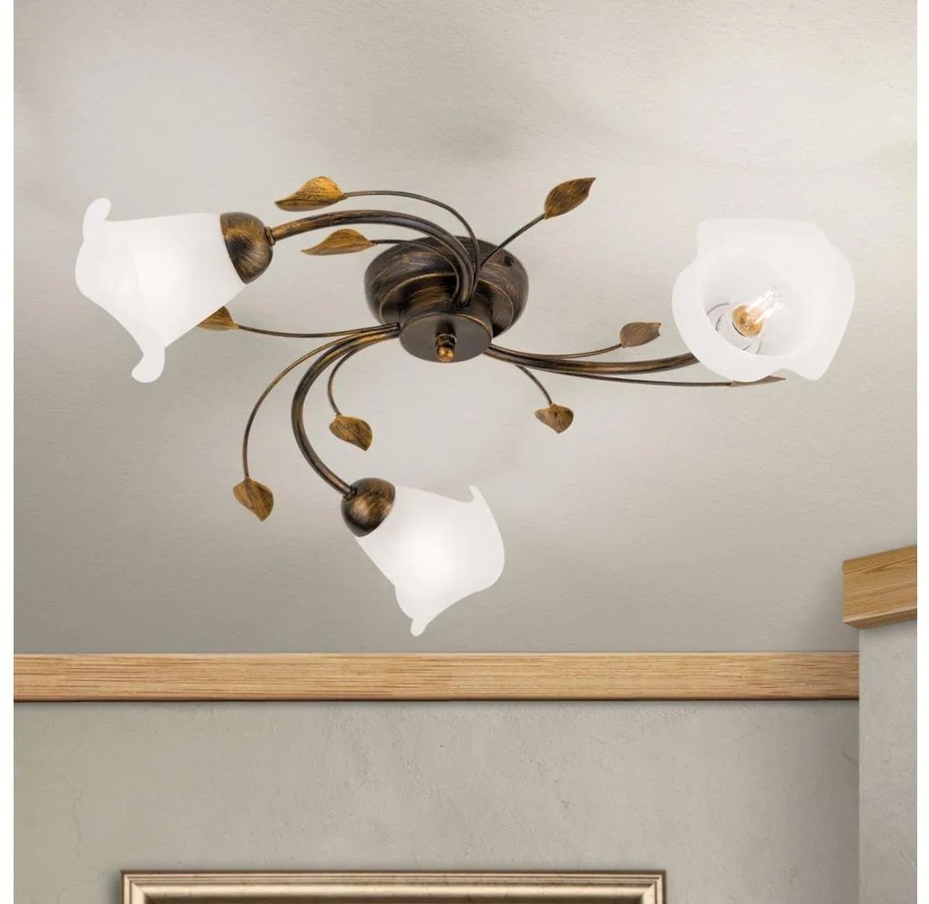 Lustră aplicată Orion DL 7-788/3 SISI 3xE14/40W/230V d. 60 cm bronz/patină