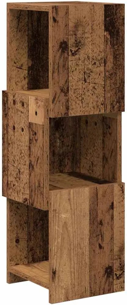 vidaXL Dulap de colț Lemn vechi 25,5x25x80cm Lemn compozit