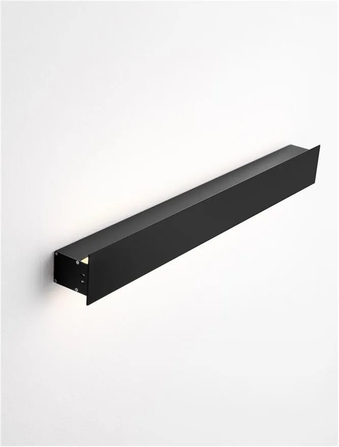 Aplica LED iluminat ambiental perete exterior IP65 PATH negru, 51cm