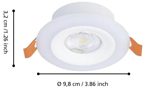 Eglo 901117 - Lampă de baie CALONGE, set 3 LED-uri RGB, dimabilă, 3,8W/230V, IP44 + telecomandă