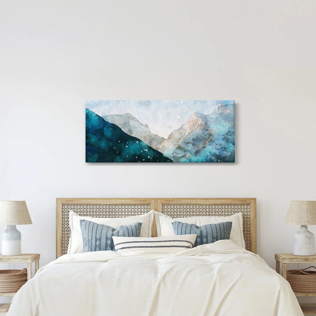 Tablou - Munte desenat (120x50 cm)