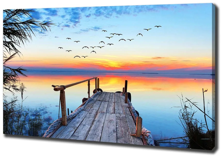 Tablouri tipărite pe pânză Pier pe lac