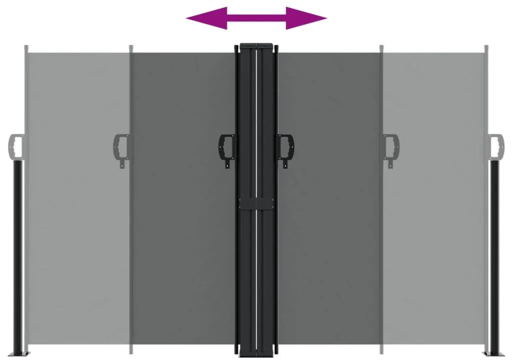 Copertina laterala retractabila, antracit, 160x1200 cm Antracit, 160 x 1200 cm