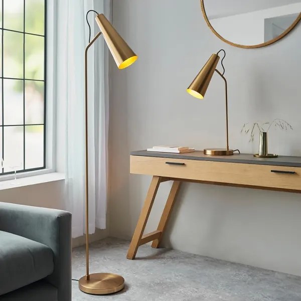 Endon 107528 - Lampă de podea KARNA 1xE27/10W/230V alamă