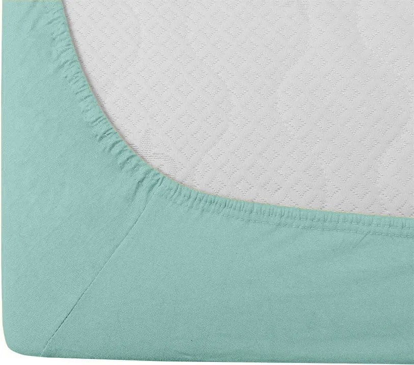 Cearsaf jersey EXCLUSIVE mentol 180x200 cm, 100% bumbac