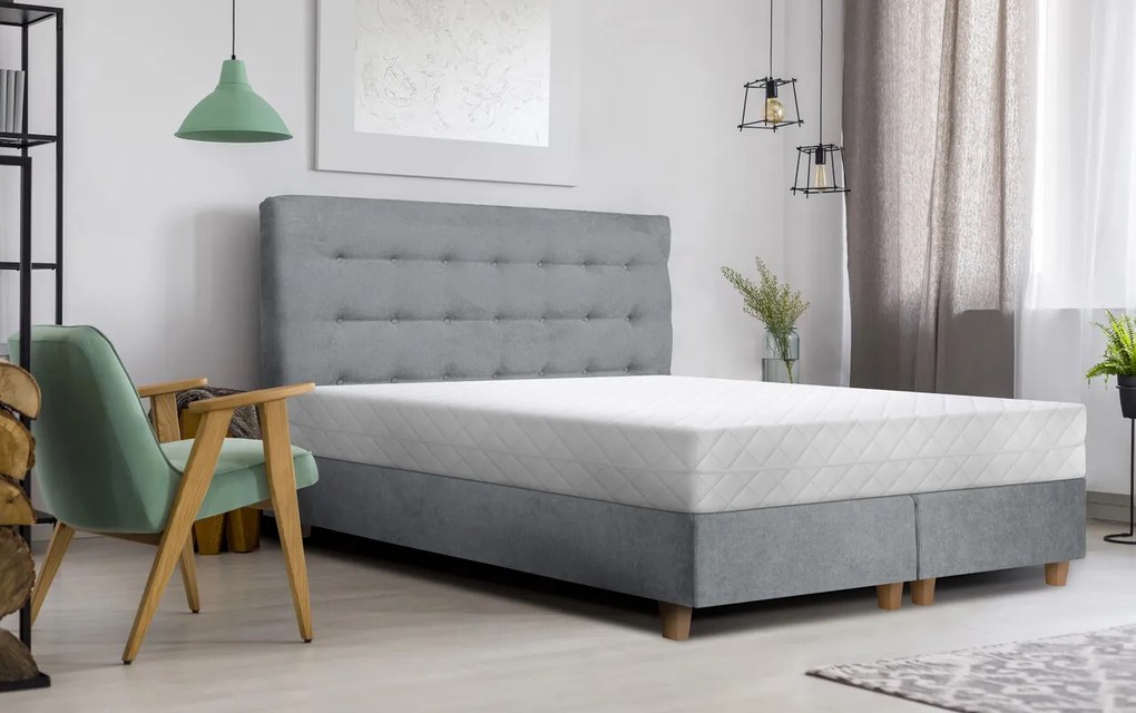 Saltea SuperOrtopedica Green Future KONFORTA Max Plus 25 cm, 140x200x25cm, Spuma poliuretanica elastica, Husa matlasata, hipoalergenica, Reversibila, Ferma