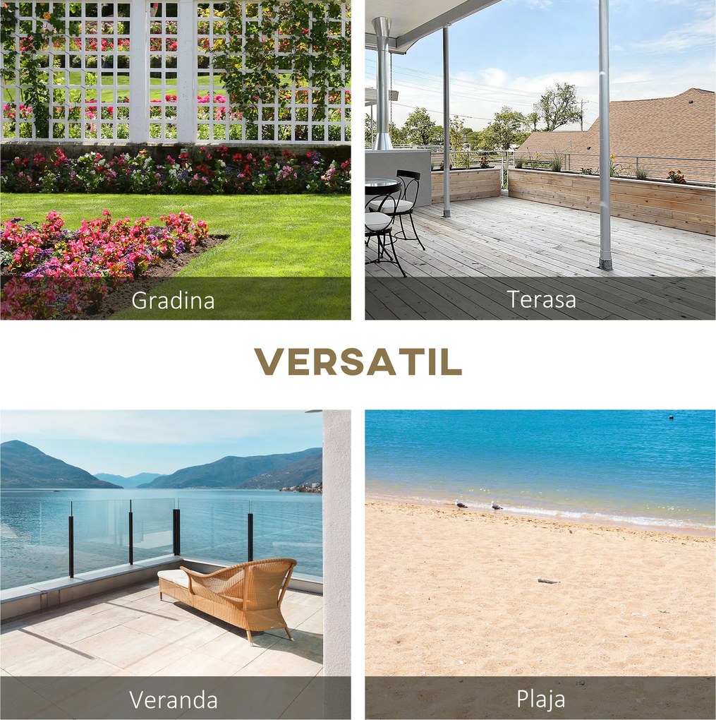 Outsunny Bancă de Grădină cu 2 Locuri, Design cu Roți, Bancă de Exterior din Lemn de Brad, pentru Terasă, Patio și Curte, 98x50x39,5 cm, Aspect Lemn Natural | Aosom Romania