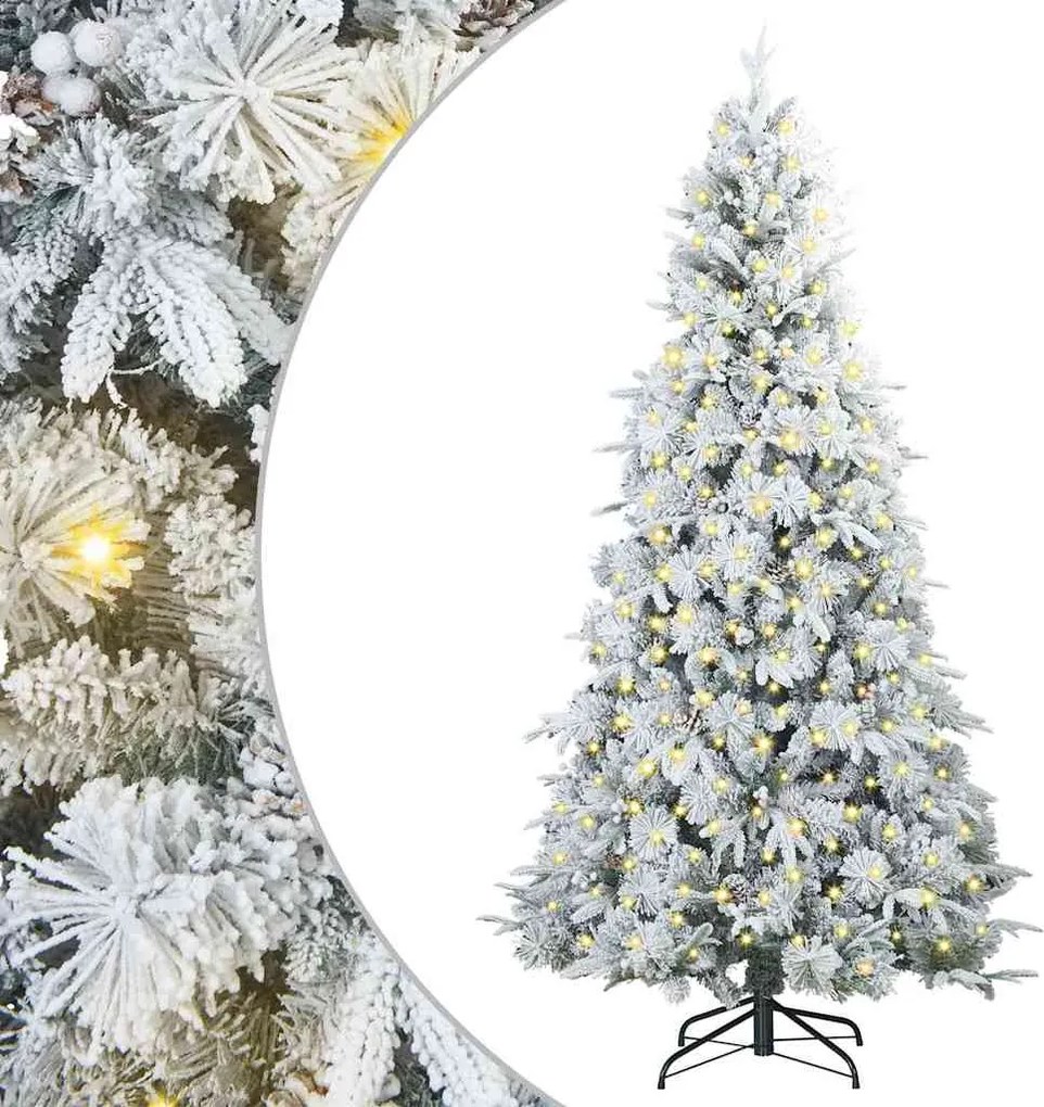 vidaXL Brad de Crăciun artificial cu ramuri articulare Alb 180 cm