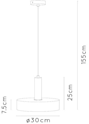 Lustră pe cablu GIADA 1xE27/60W/230V Lucide 30472/30/02