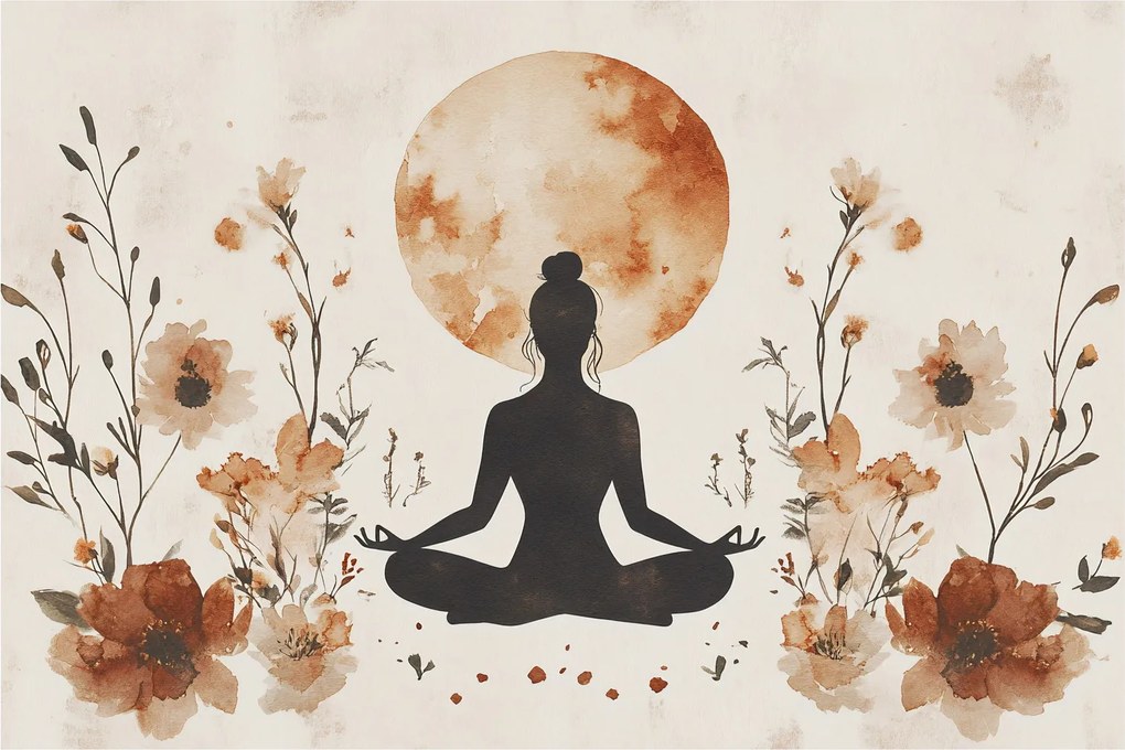 Tablou - Yoga Portocalie (90x60 cm)
