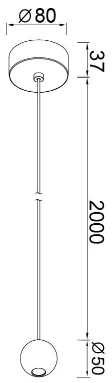 Pendul/Spot LED design minimalist modern, GRUISSAN negru MA-8469