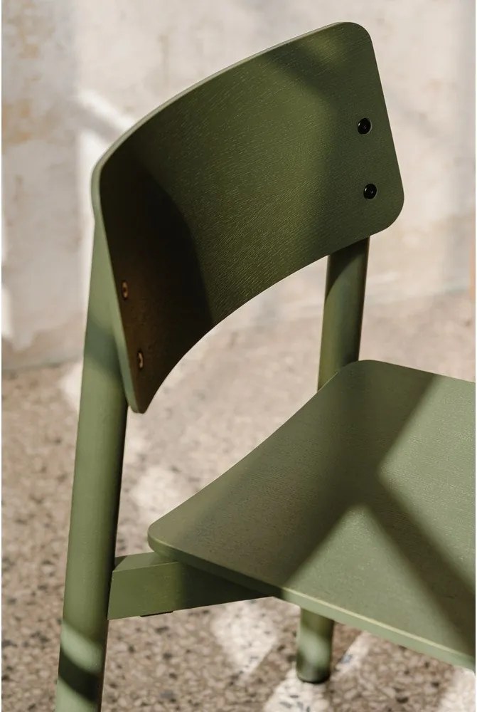 Scaun de dining verde stivuibil Wem – noo.ma