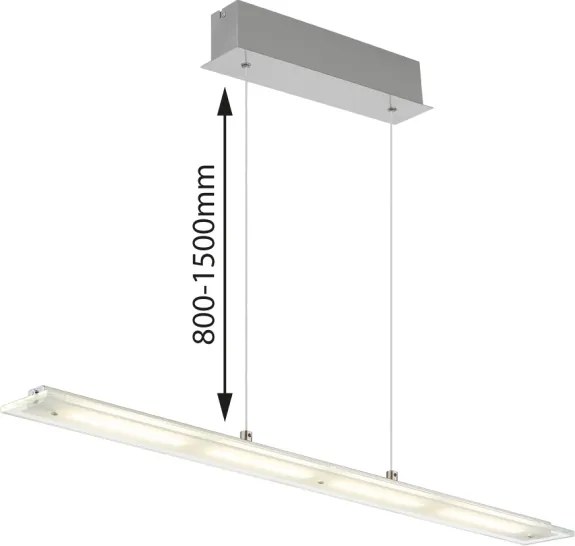 Globo 17019H - Lustru LED dimmabil cu control tactil, suspendat pe cablu NOVAK 20W/230V