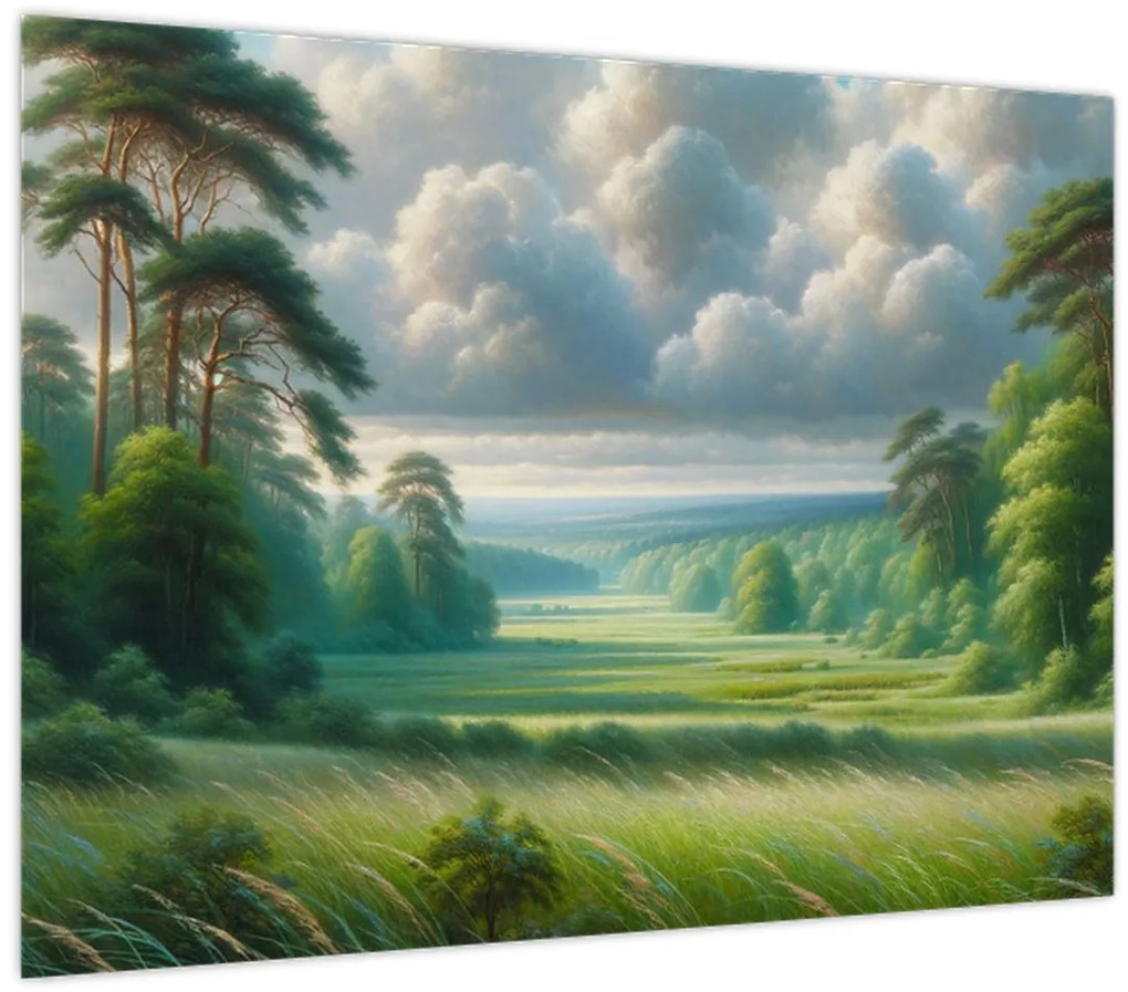 Tablou - Peisaj verde (70x50 cm)