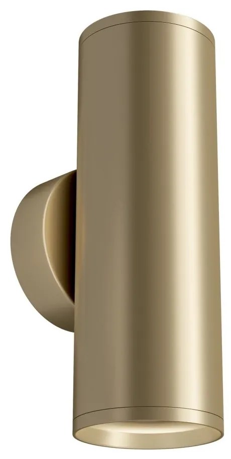 Aplica de perete cu lumina ambientala design tehnic Focus S auriu mat