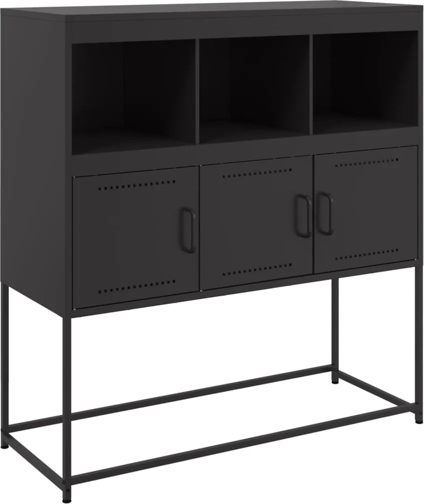vidaXL Dulap, negru, 100,5x39x107 cm, oțel
