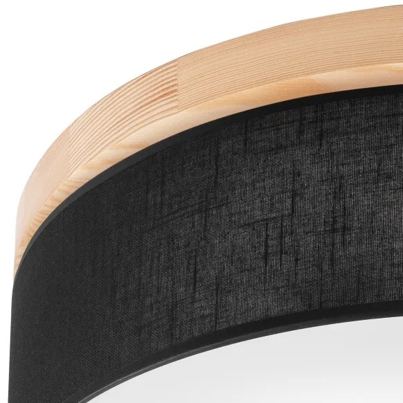 Plafonieră BELLADONNA 3xE27/15W/230V d. 50 cm negru/pin Brilagi