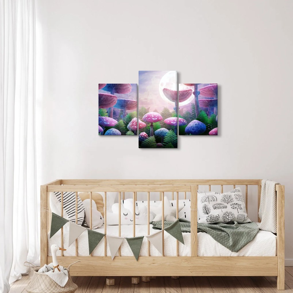 Tablou - Ciuperci sub lună plină (90x60 cm)