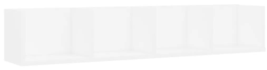 801319 vidaXL Raft de perete pentru CD-uri, alb, 100 x 18 x 18 cm