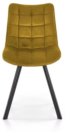 Scaun K332 velvet mustariu