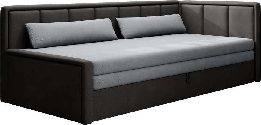 Canapea gri închis extensibilă/cu spațiu de depozitare cu tapițerie din chenille 214 cm Fulgeo – ELTAP