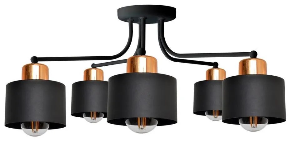 Lustră aplicată EDISON 5xE27/15W/230V