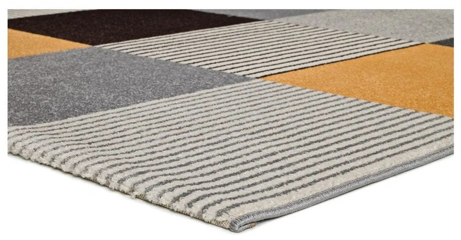 Covor Universal Gladys Lento, 80 x 150 cm, portocaliu-gri