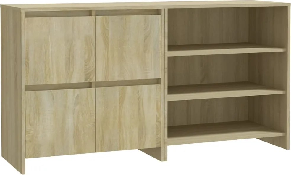 vidaXL Servantă, stejar Sonoma, 2 piese, lemn prelucrat