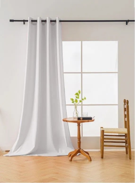 Draperie alba OXFORD 140x250 cm Agatat: Inele metalice