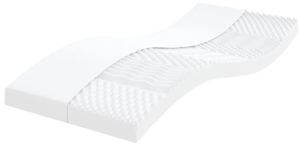 vidaXL Saltea din spumă, alb, 80x200 cm, duritate 7 zone 20 ILD