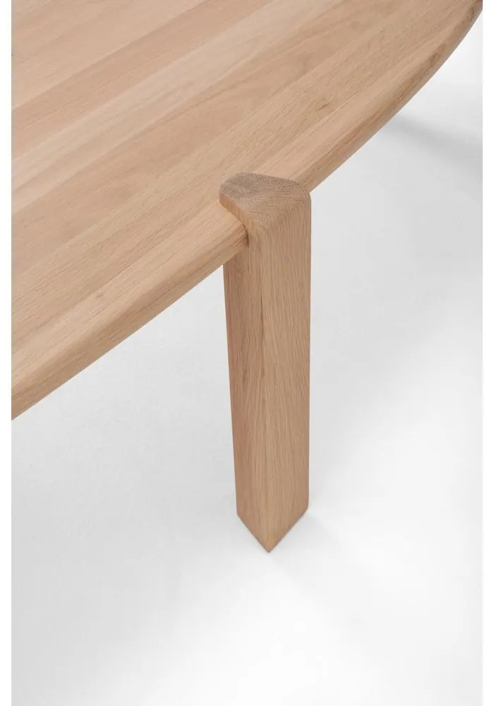 Măsuță de cafea în culoare naturală din lemn de stejar 80x150 cm Kulin – Gazzda