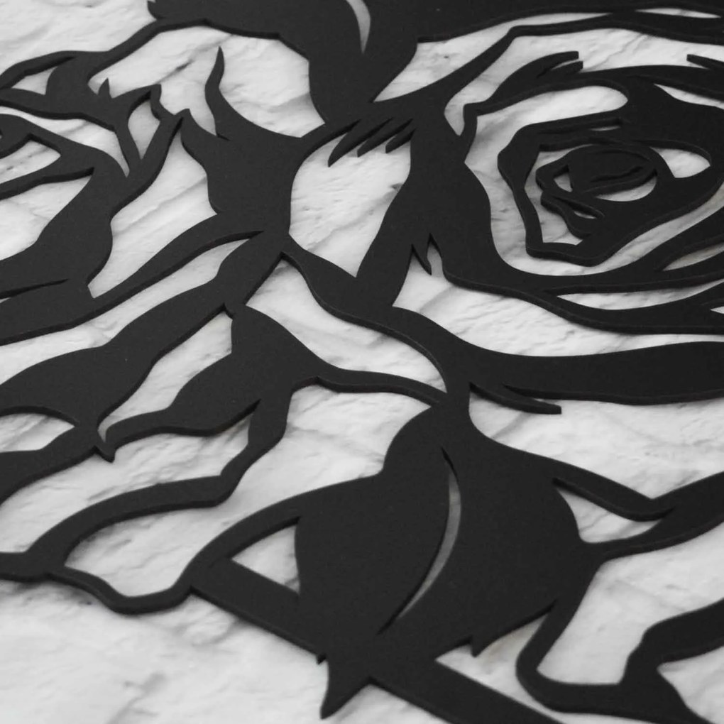 DUBLEZ | Tablou sculptat din lemn - Trandafiri