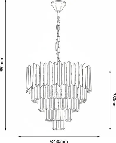 Brilagi - Candelabru pe lanț CRISTAL 5xE14/40W/230V Ø 45 cm