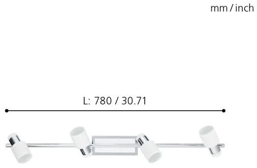 Spot LED Eglo 92087 DAVIDA 4xGU10-LED/5W/230V