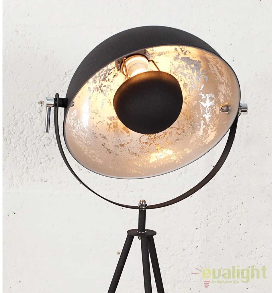 LAMPADAR DESIGN RETRO Studio negru/ argintiu A-36619 VC