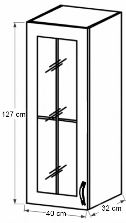 Dulap superior de bucătărie W40S Regnar (sosna nordică + alb) (S). 1017387