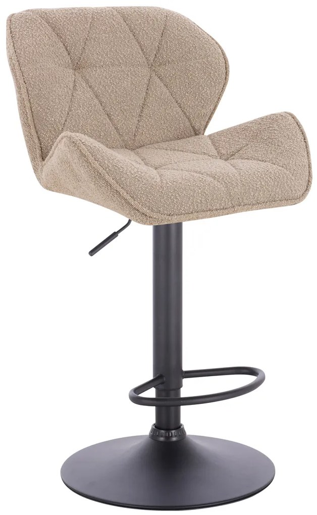 HR111W Scaun Latte Boucle cu Bază Neagră