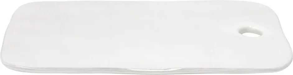 Platou / Suport pentru vase fierbinți din gresie ceramică Costa Nova Lisa, lungime 32 cm, alb