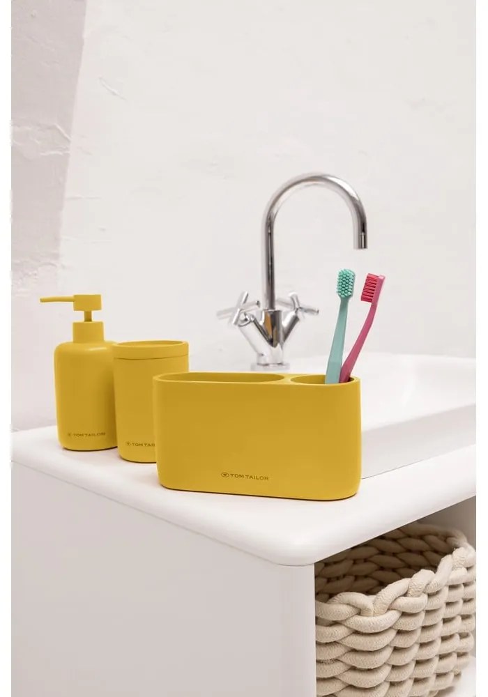 Suport pentru periuța de dinți galben muștar din polirășină Tom Tailor T-Color Bath – Wenko