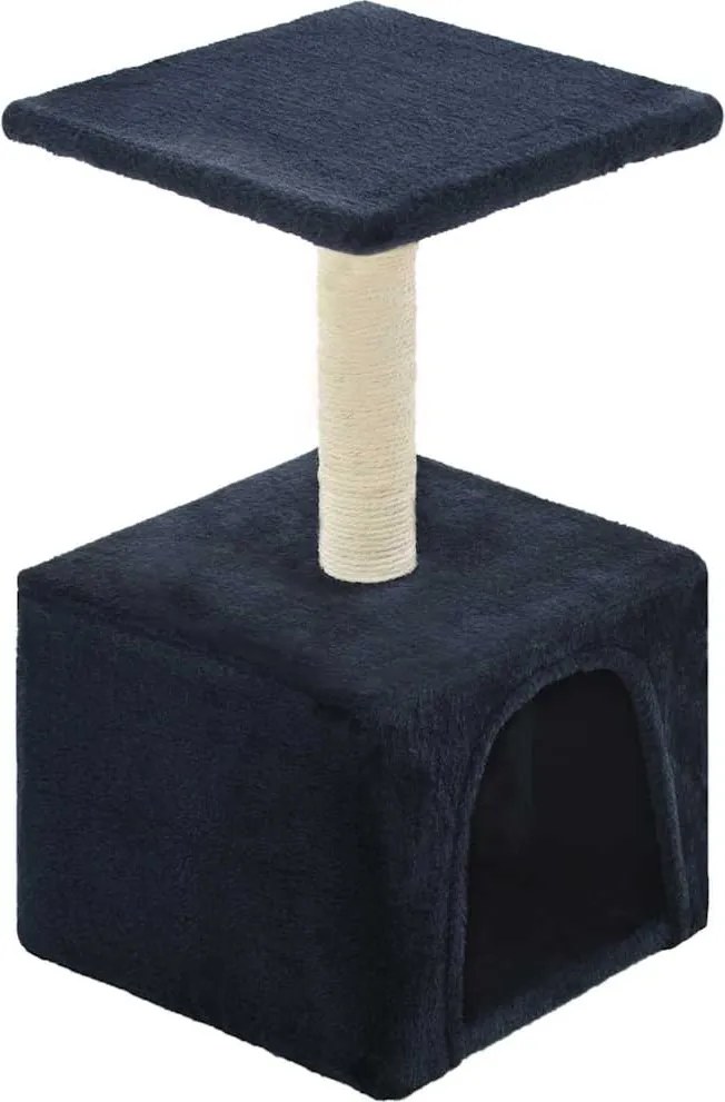 vidaXL Ansamblu pisici, stâlpi din funie sisal, albastru închis, 55 cm