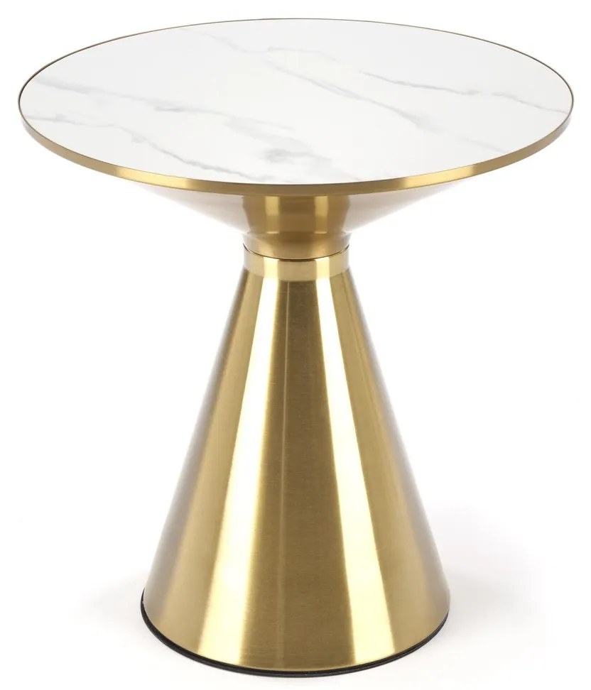 Masuta de cafea Tribeca - marmura alba/gold