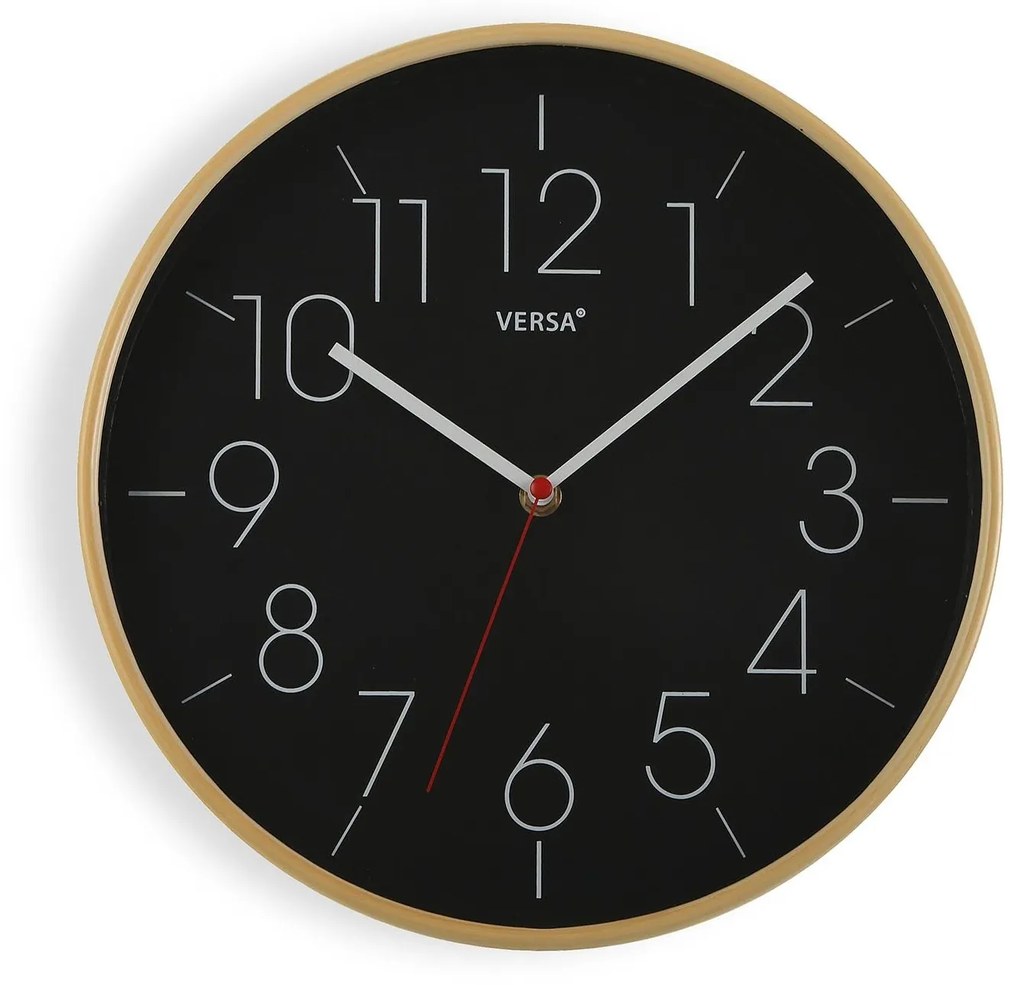 Ceas de perete 30cm negru Versa