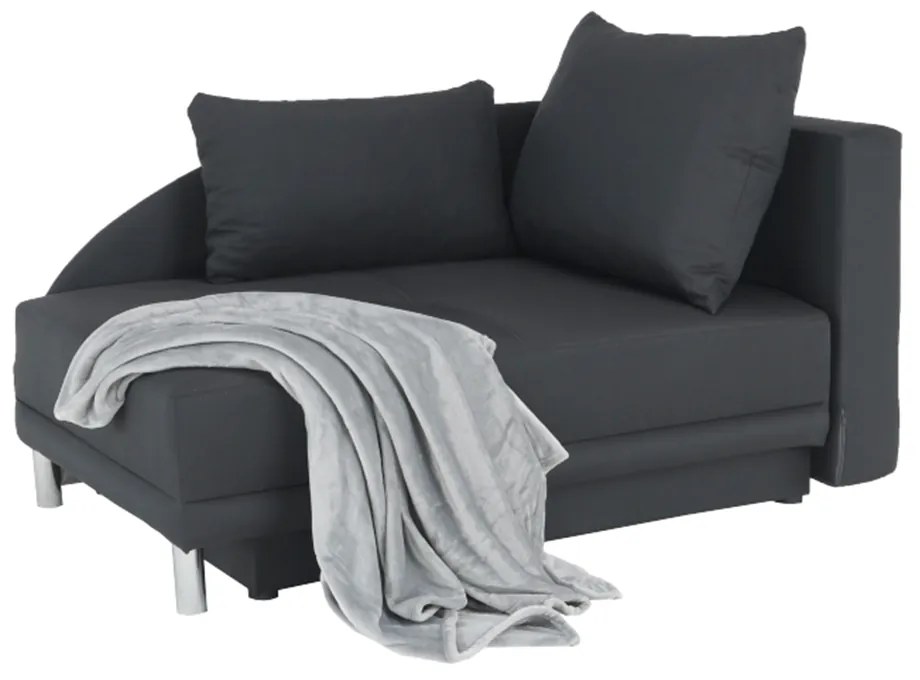 Canapea extensibilă, material textil gri-negru, dreapta, LAUREL