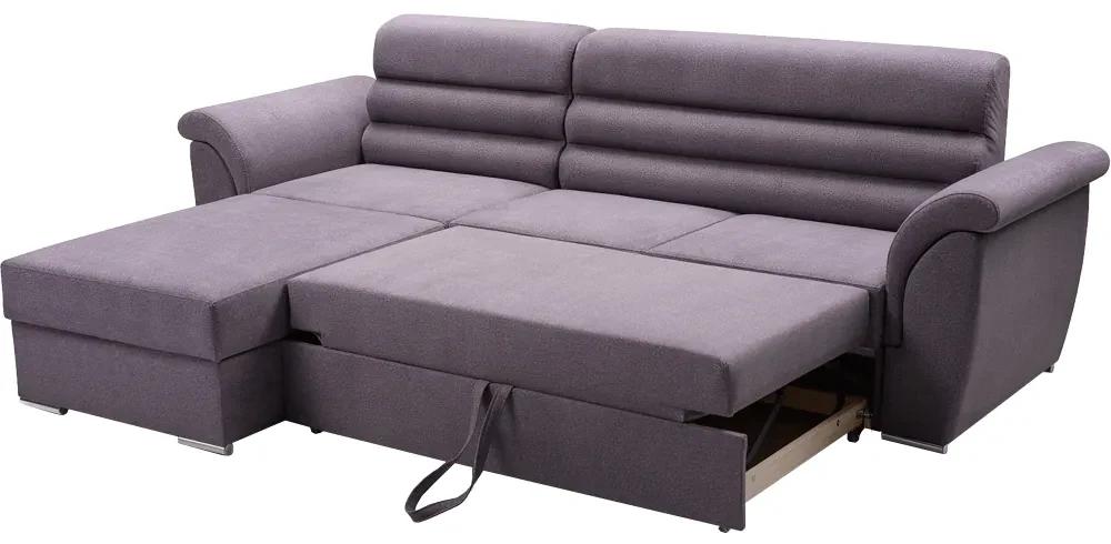 Set de canapea, ţesătură Queens gri închis, stânga, FABO