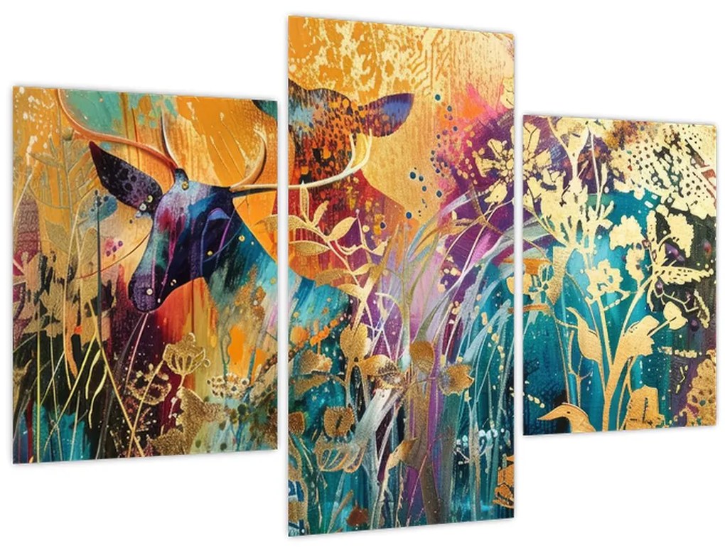 Tablou - Pictura abstractă a naturii (90x60 cm)