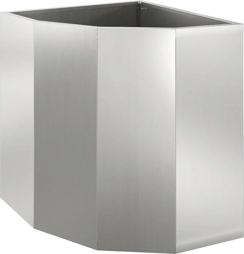 vidaXL Ghiveci de colț Argintiu 45 x 45 x 50 cm Oțel galvanizat