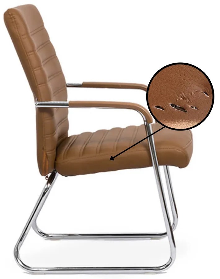 RESIGILAT - Scaun vizitatori OFF 833 maro