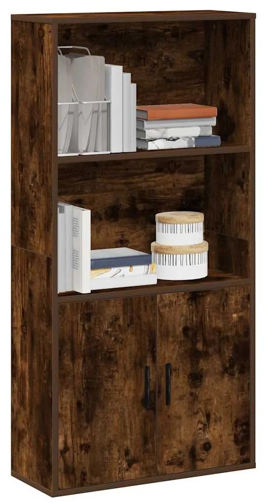vidaXL Bibliotecă, stejar fumuriu, 60x24x120 cm, lemn prelucrat