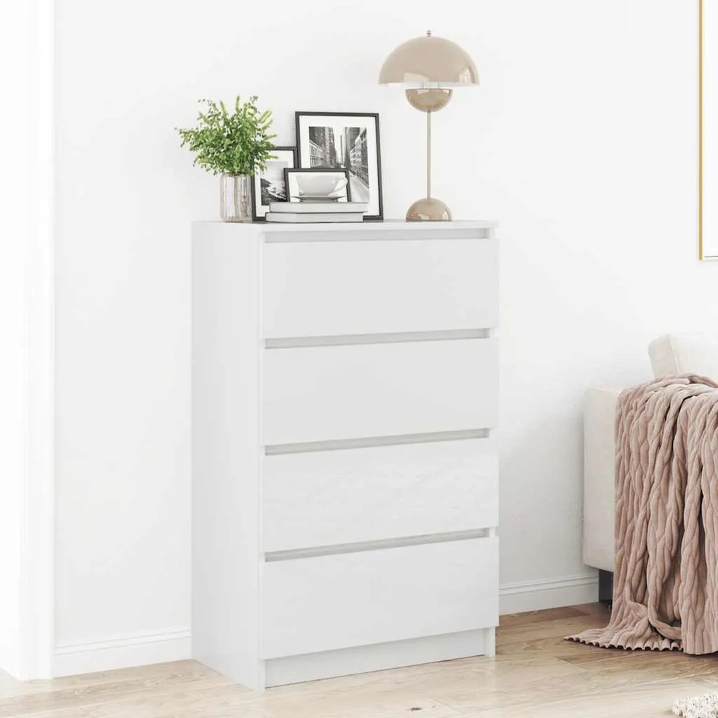 vidaXL Dulap, alb extralucios, 60x35x98,5 cm, lemn prelucrat